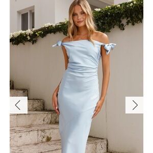 Light Blue Off-Shoulder Dress